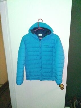 Columbia Kids Teal Blue Quilted Hooded Puffer Jacket